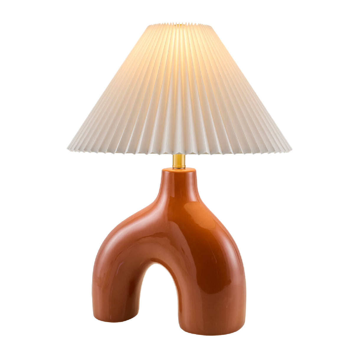 Modern European furniture - Pleated Fabric Arched Table Lamp - www.oroa.com | Oroa.com