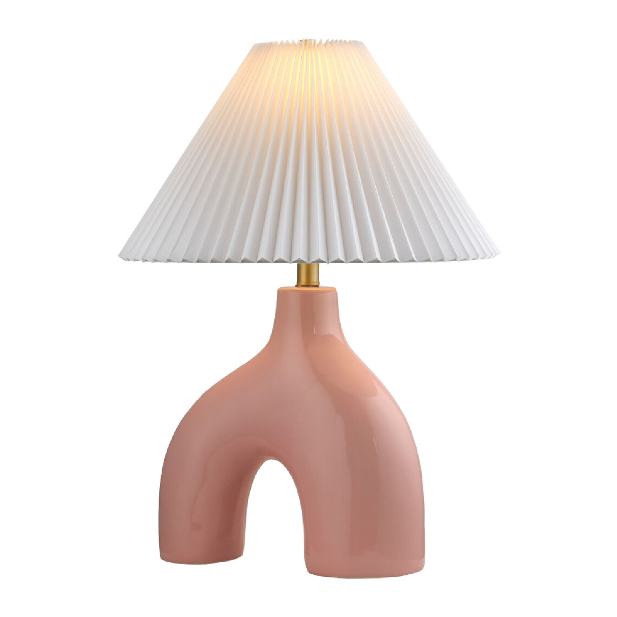 Modern European furniture - Pleated Fabric Arched Table Lamp - www.oroa.com | Oroa.com