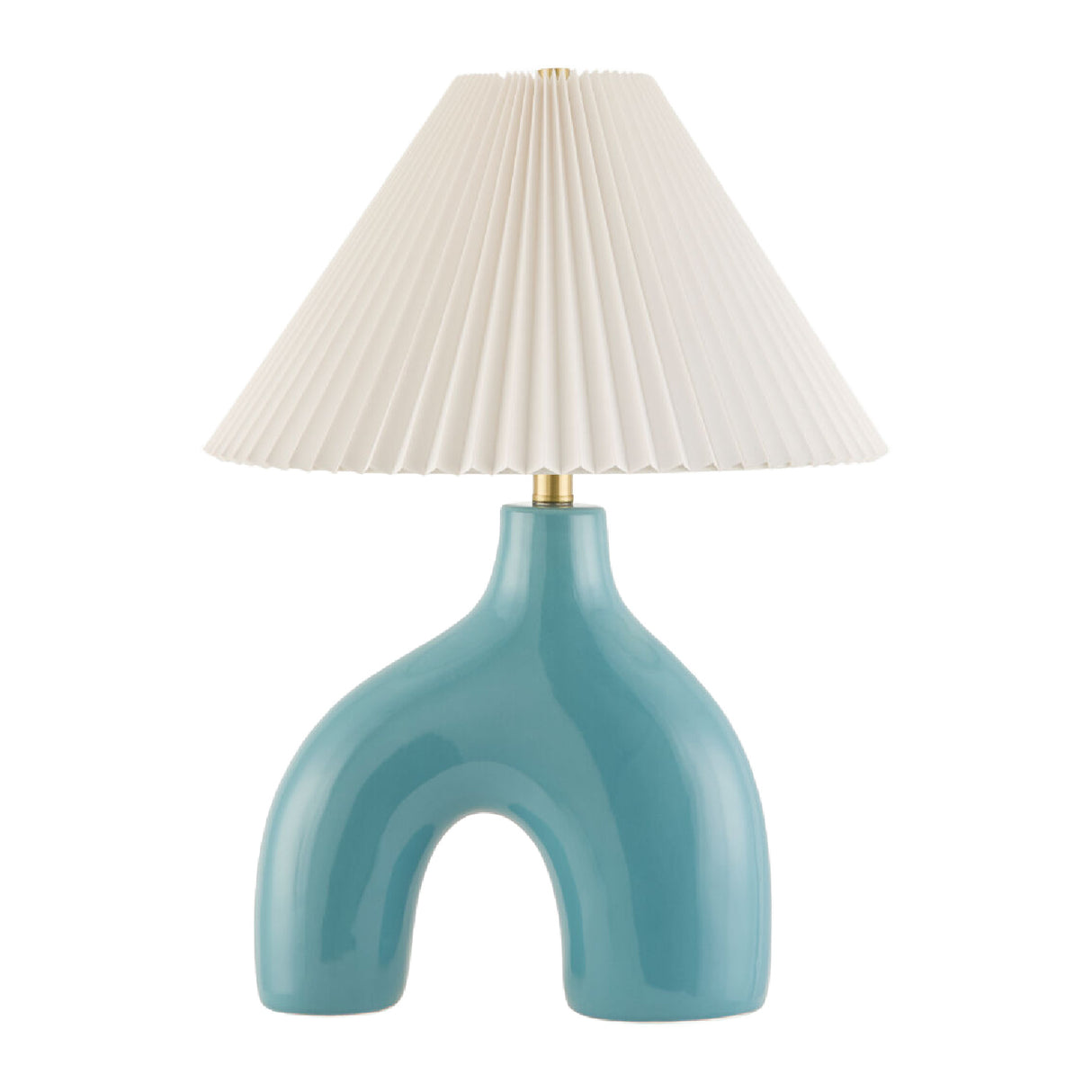 Modern European furniture - Pleated Fabric Arched Table Lamp - www.oroa.com | Oroa.com
