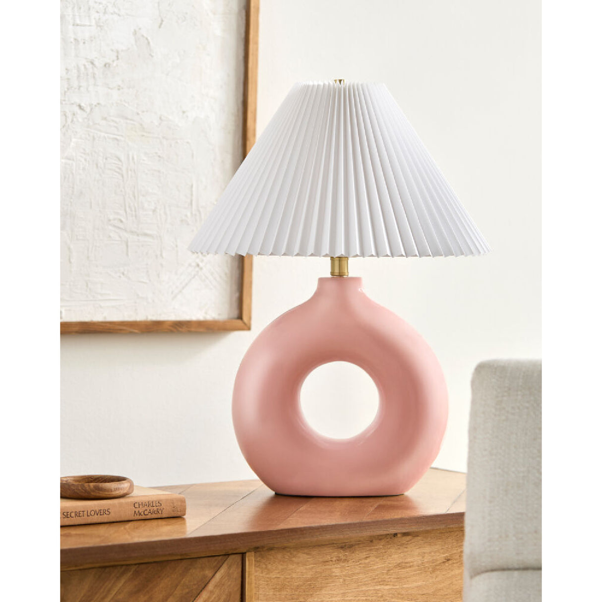 Modern European furniture - Pleated White Fabric Table Lamp - www.oroa.com | Oroa.com