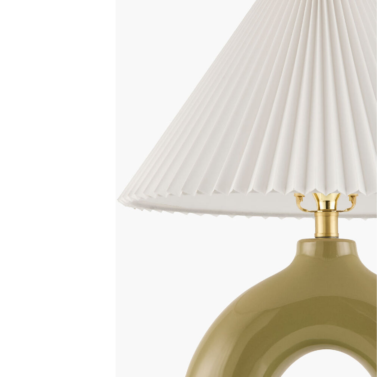 Modern European furniture - Pleated White Fabric Table Lamp - www.oroa.com | Oroa.com