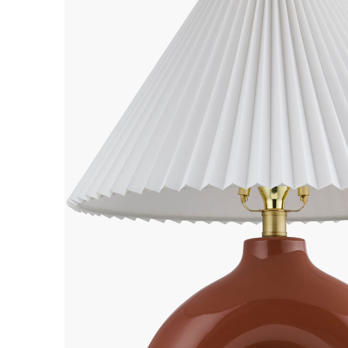 Modern European furniture - Pleated White Fabric Table Lamp - www.oroa.com | Oroa.com