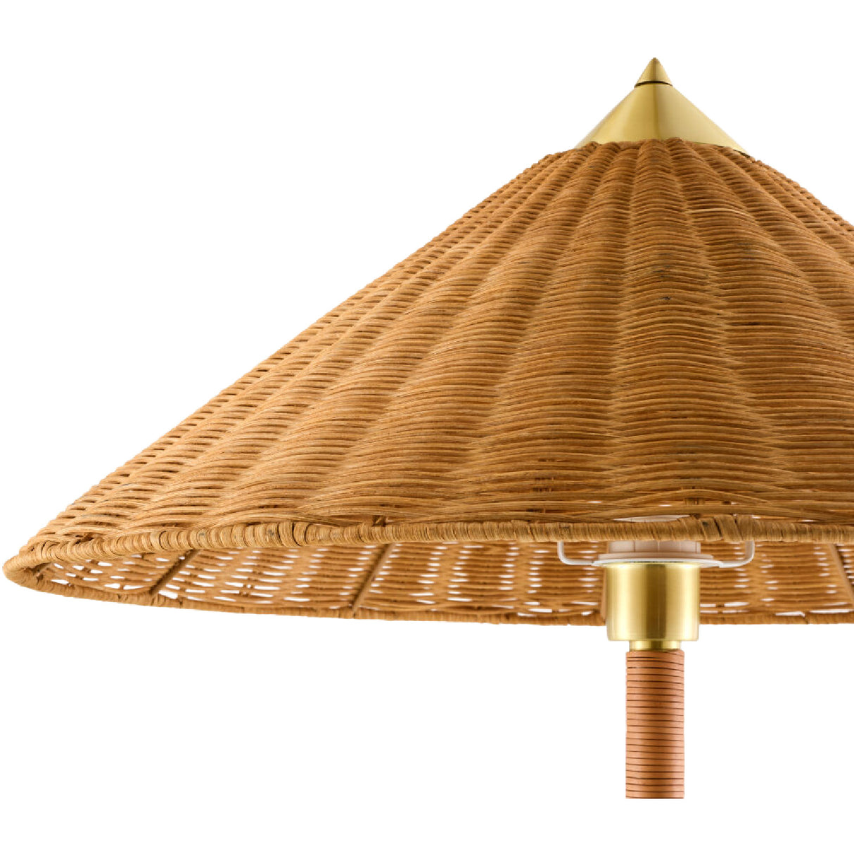 Modern European furniture - Conical Rattan Accent Floor Lamp - www.oroa.com | Oroa.com