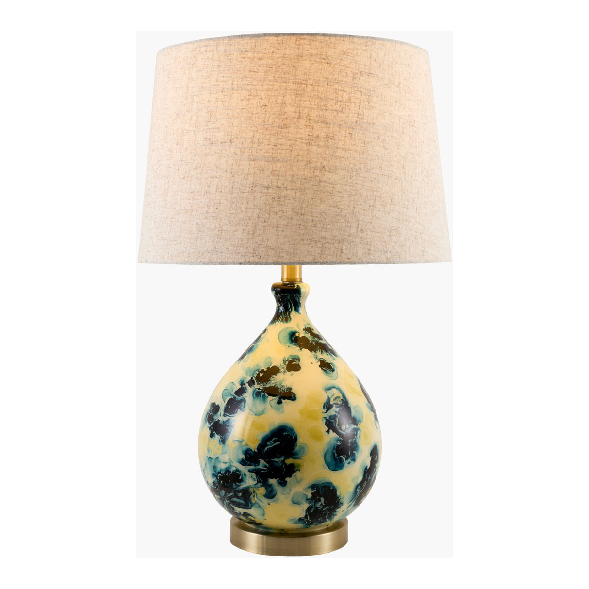 Modern European furniture - Blue Floral Glass Table Lamp - www.oroa.com | Oroa.com