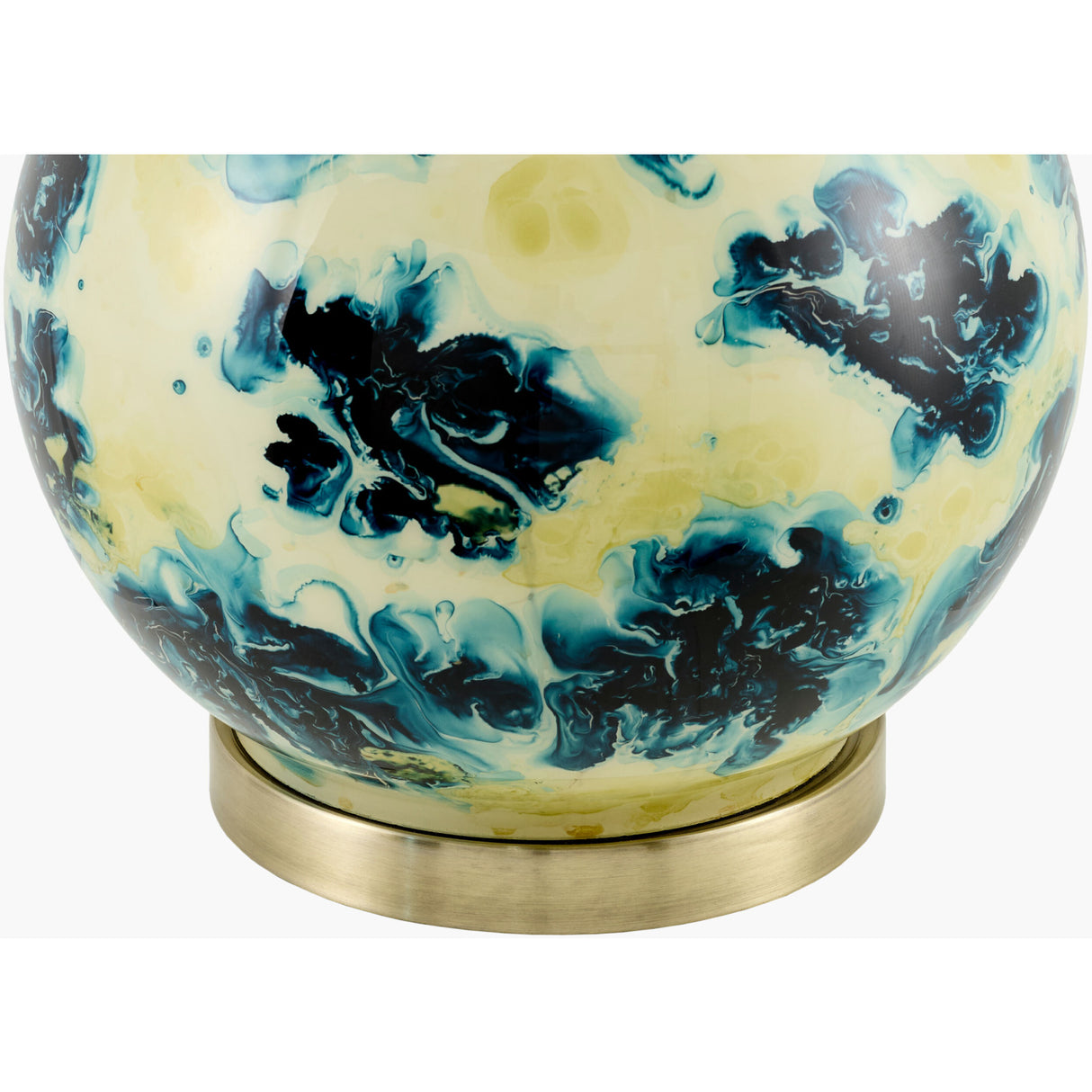 Modern European furniture - Round Painted Glass Tabe Lamp - www.oroa.com | Oroa.com