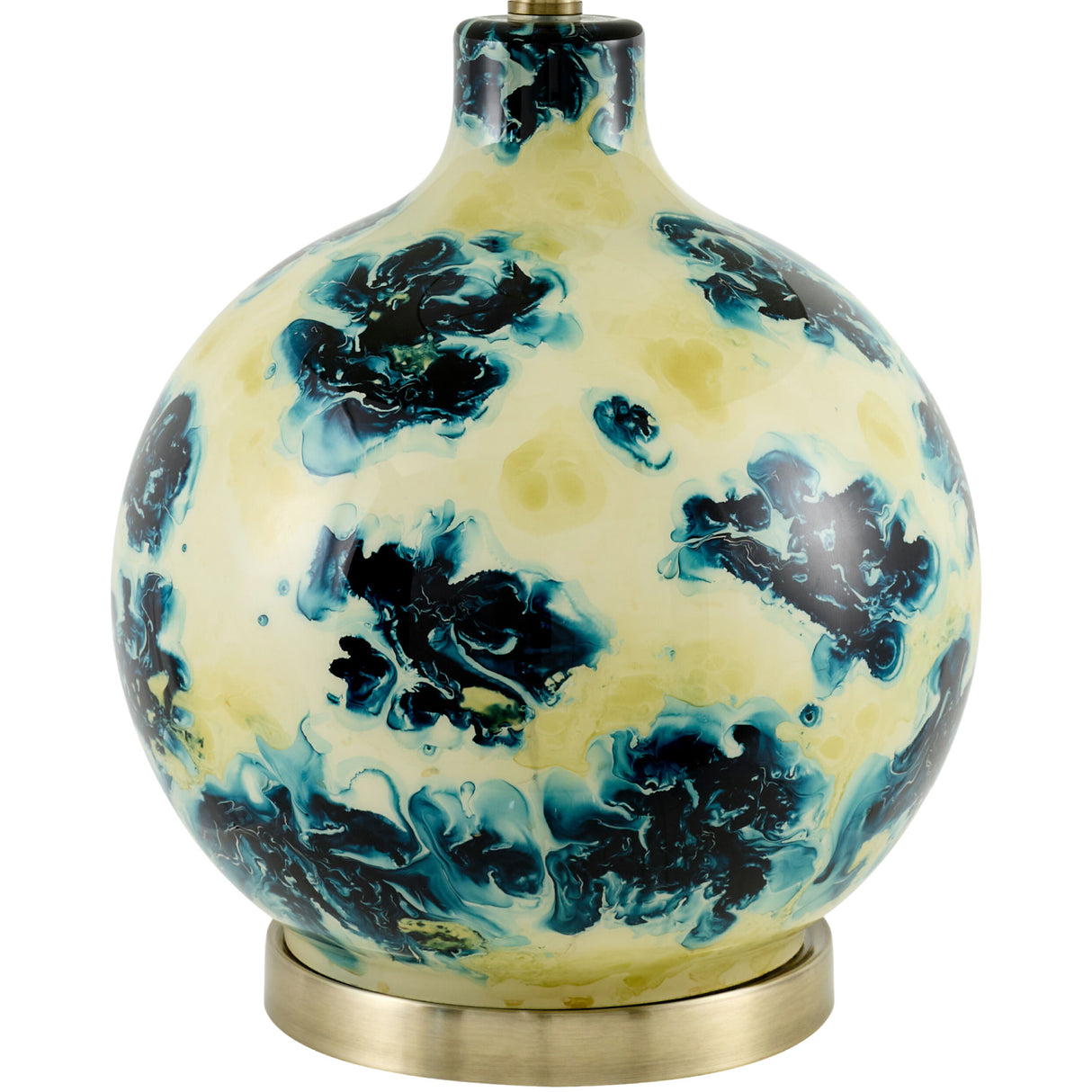 Modern European furniture - Round Painted Glass Tabe Lamp - www.oroa.com | Oroa.com