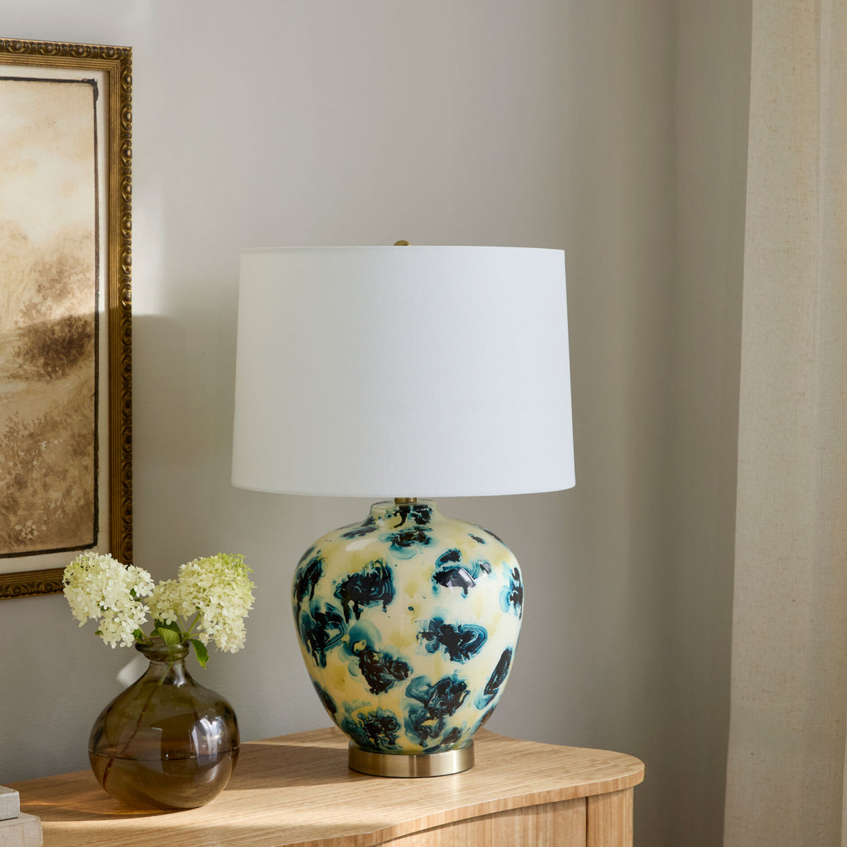Modern European furniture - Painted Glass Table Lamp - www.oroa.com | Oroa.com