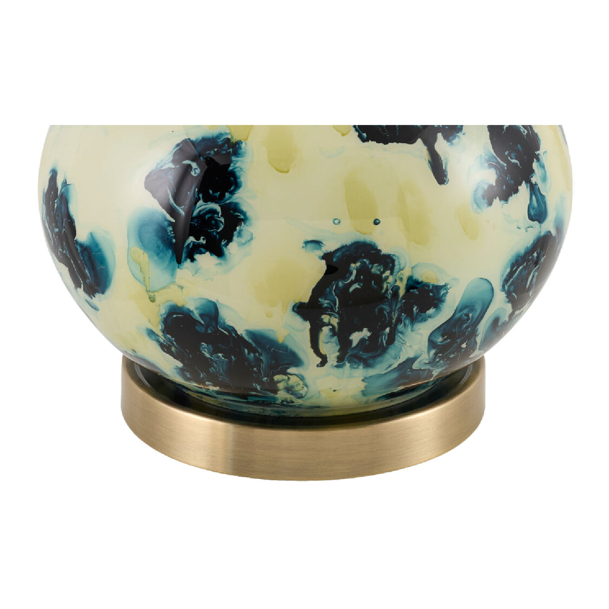Modern European furniture - Painted Blue Glass Table Lamp - www.oroa.com | Oroa.com