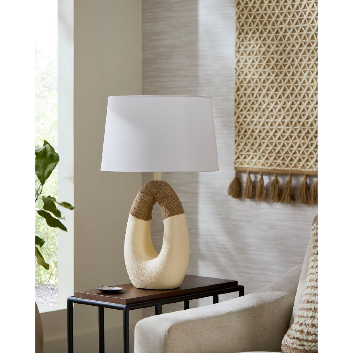 Modern European furniture - Carved Out Base Table Lamp - www.oroa.com | Oroa.com