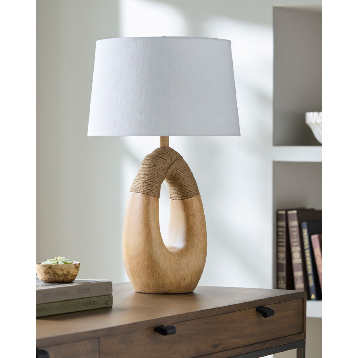 Modern European furniture - Carved Out Base Table Lamp - www.oroa.com | Oroa.com