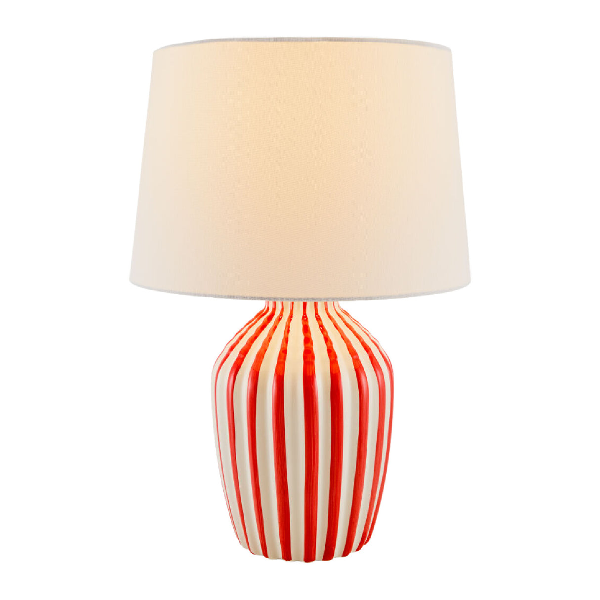 Modern European furniture - Lined Ceramic Accent Table Lamp - www.oroa.com | Oroa.com