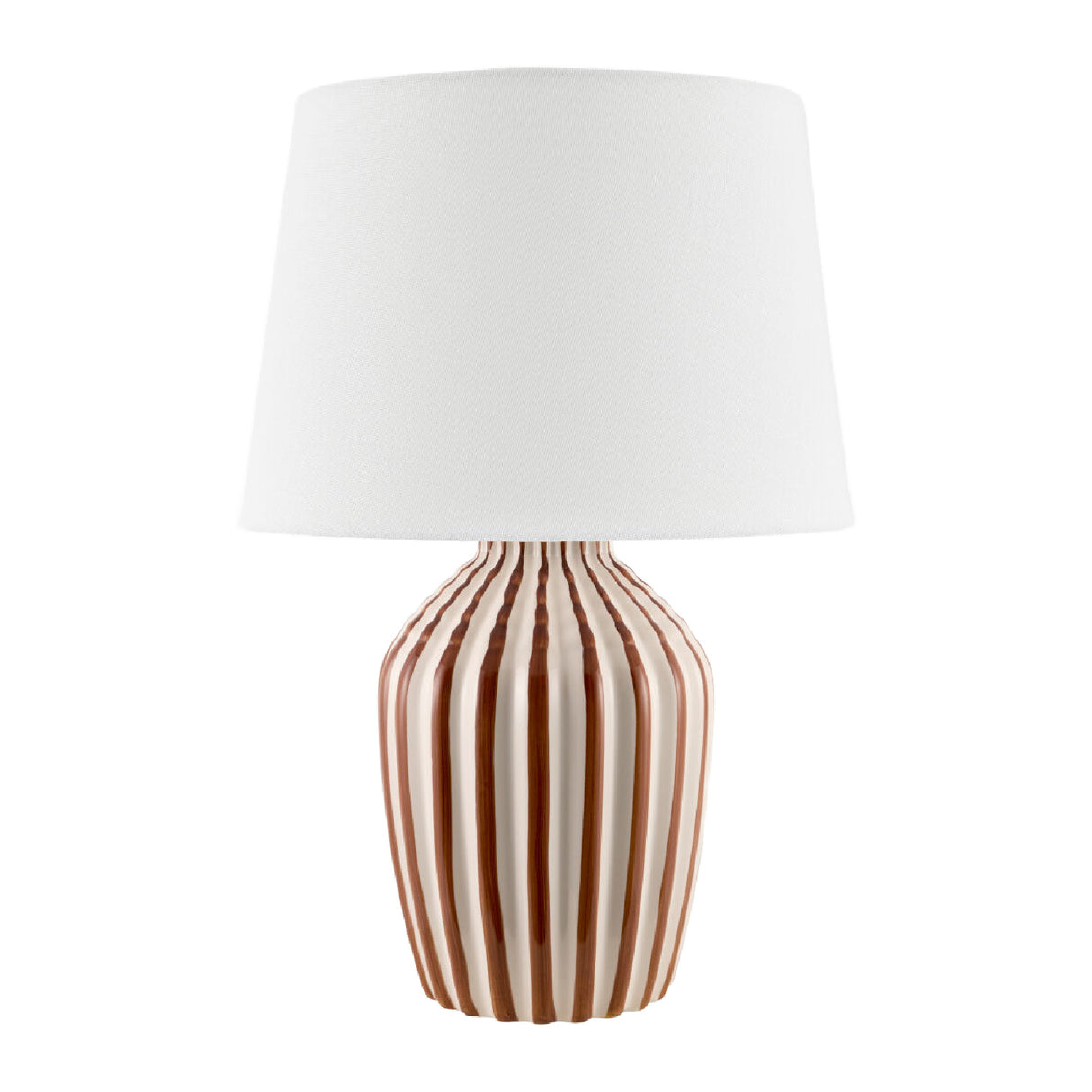 Modern European furniture - Lined Ceramic Accent Table Lamp - www.oroa.com | Oroa.com