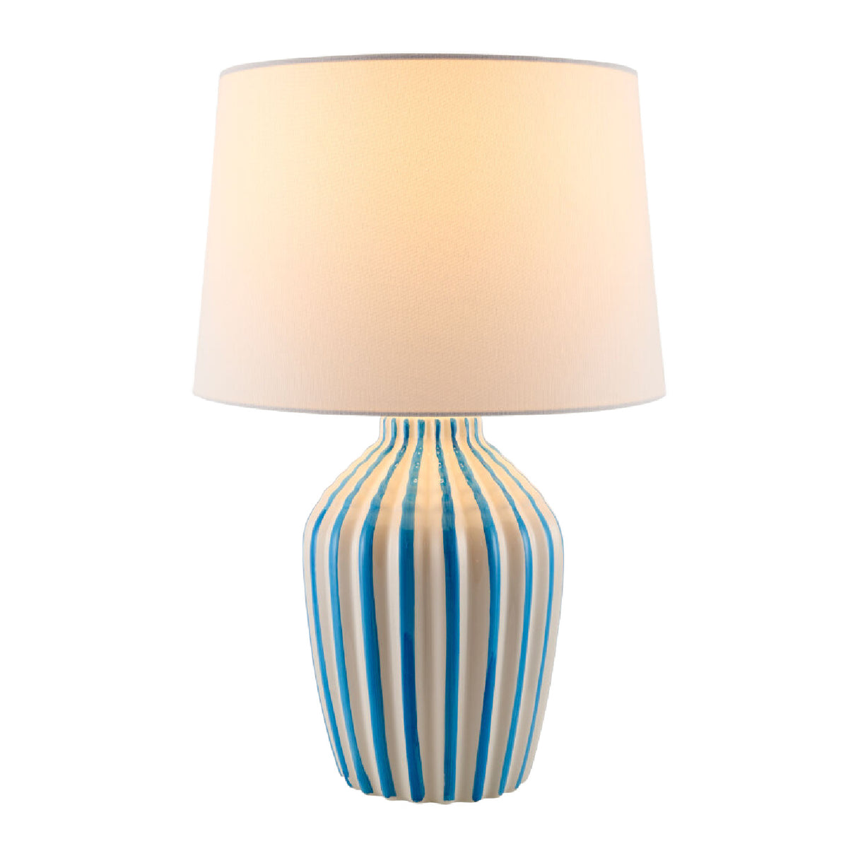 Modern European furniture - Lined Ceramic Accent Table Lamp - www.oroa.com | Oroa.com