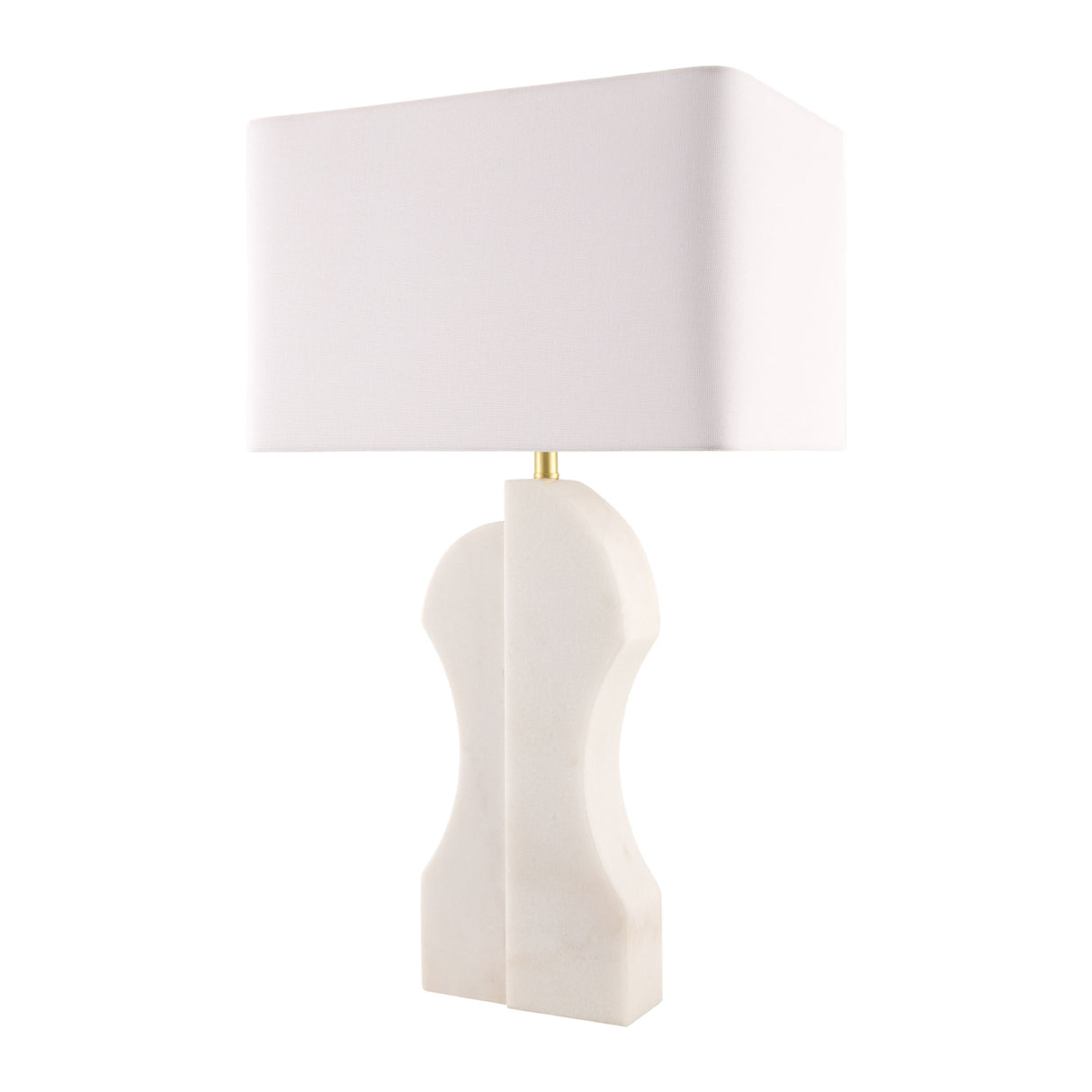 Modern European furniture - White Marble Accent Table Lamp - www.oroa.com | Oroa.com