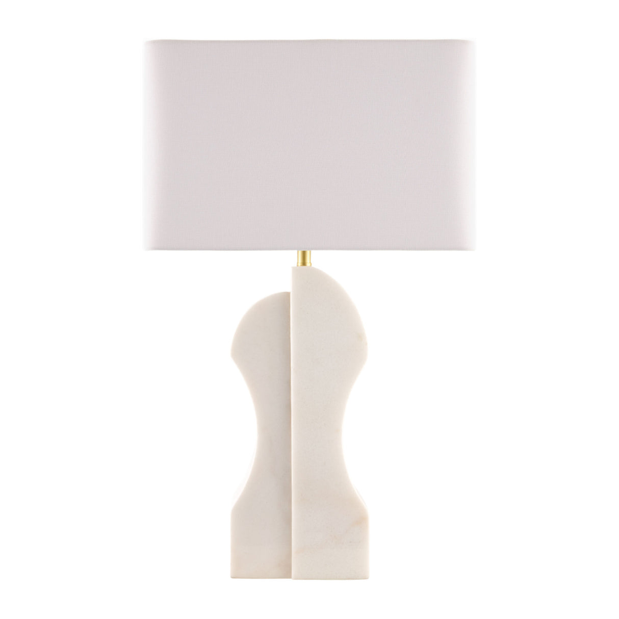Modern European furniture - White Marble Accent Table Lamp - www.oroa.com | Oroa.com
