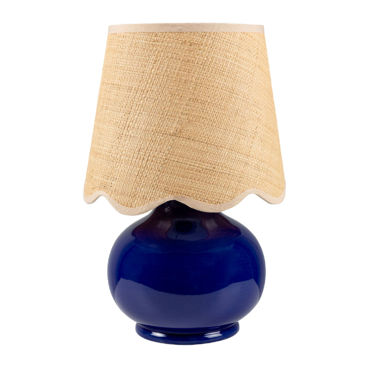 Modern European furniture - Scalloped Raffia Shade Table Lamp - www.oroa.com | Oroa.com