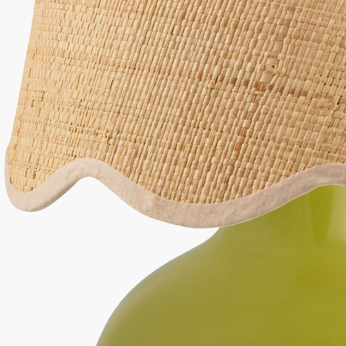 Modern European furniture - Scalloped Raffia Shade Table Lamp - www.oroa.com | Oroa.com