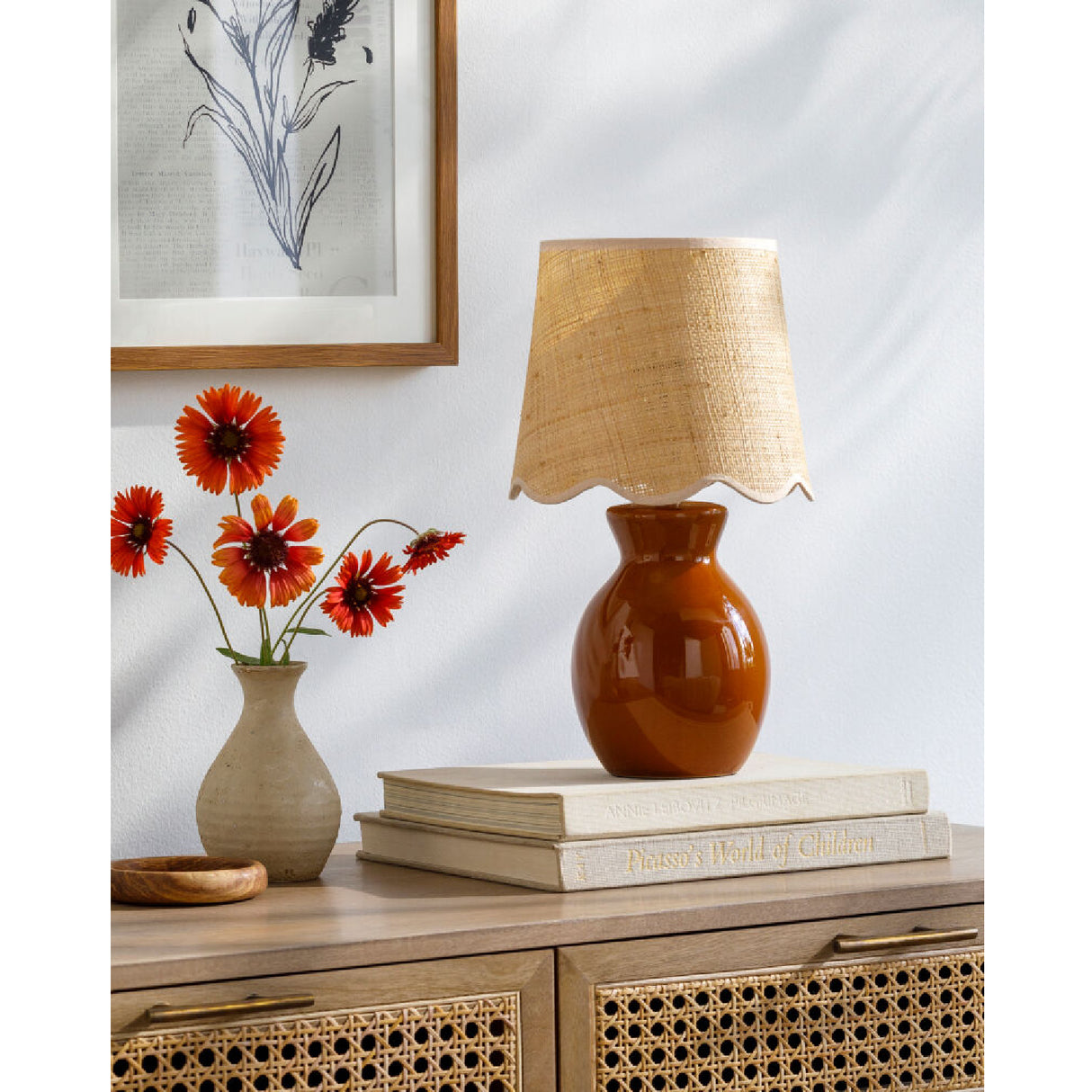 Modern European furniture - Scalloped Edge Accent Table Lamp - www.oroa.com | Oroa.com