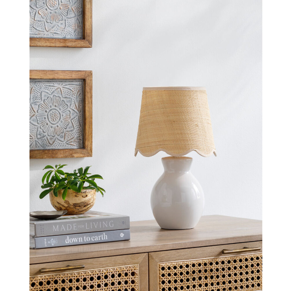 Modern European furniture - Scalloped Edge Accent Table Lamp - www.oroa.com | Oroa.com