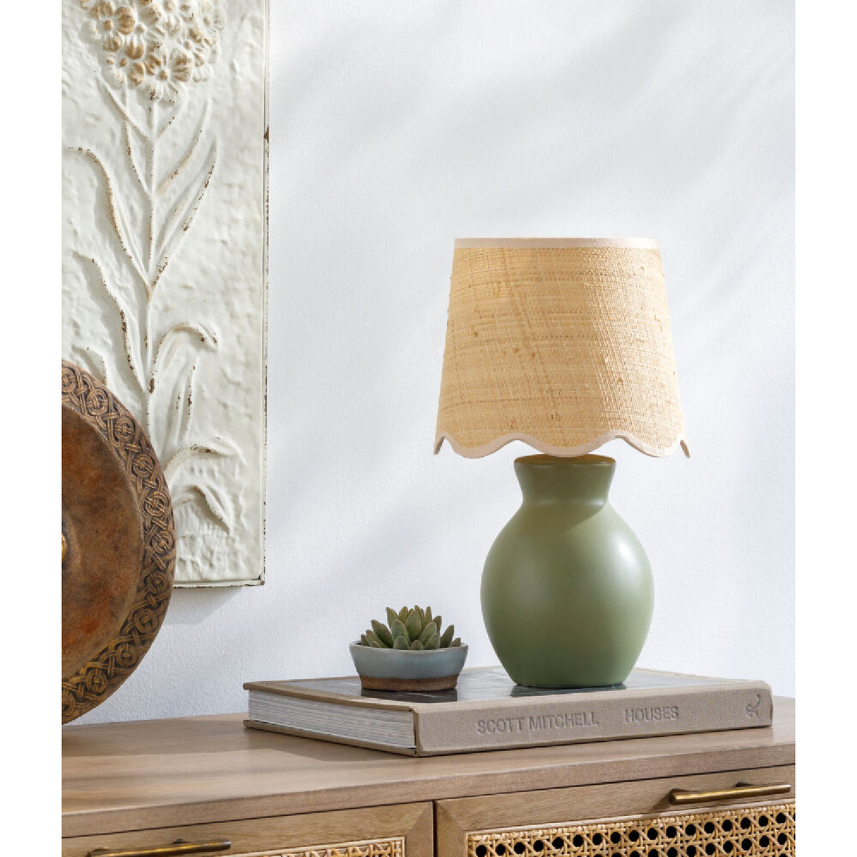 Modern European furniture - Scalloped Edge Accent Table Lamp - www.oroa.com | Oroa.com