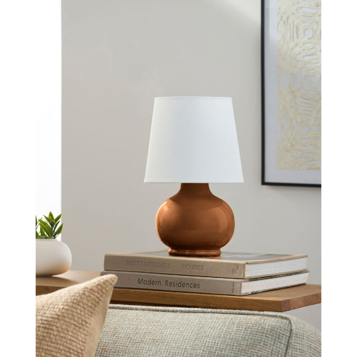 Modern European furniture - Raffia Shade Ceramic Table Lamp - www.oroa.com | Oroa.com