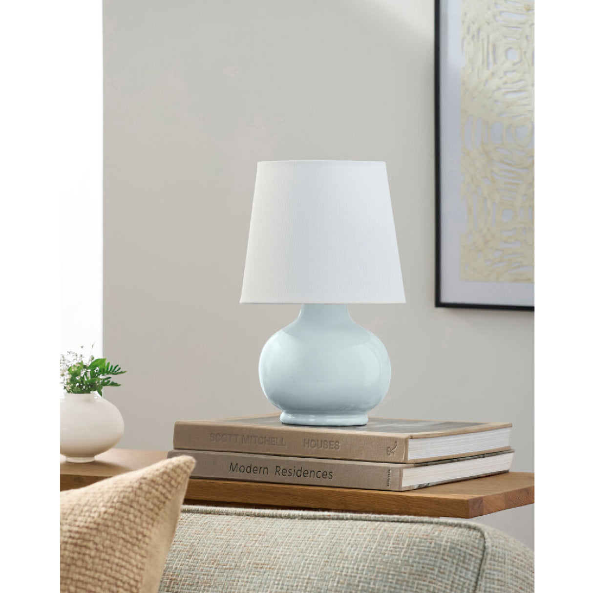 Modern European furniture - Raffia Shade Ceramic Table Lamp - www.oroa.com | Oroa.com
