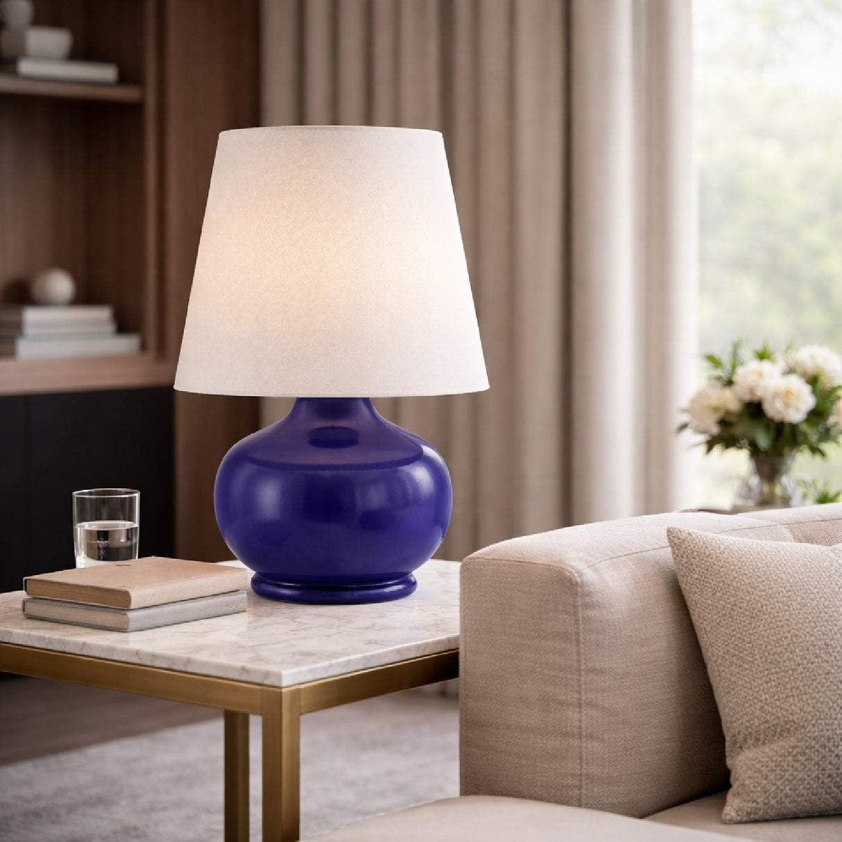 Modern European furniture - Raffia Shade Ceramic Table Lamp - www.oroa.com | Oroa.com