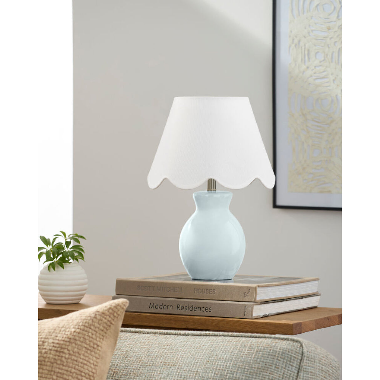Modern European furniture - Scalloped Edge Accent Table Lamp - www.oroa.com | Oroa.com