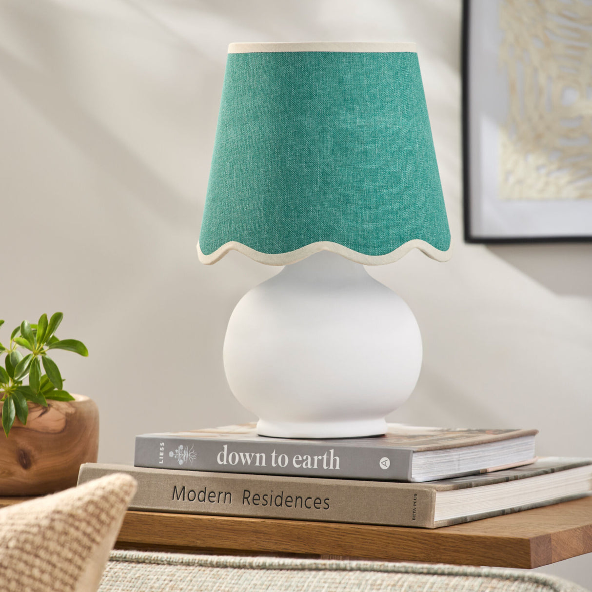 Modern European furniture - Glazed Ceramic Raffia Table Lamp - www.oroa.com | Oroa.com