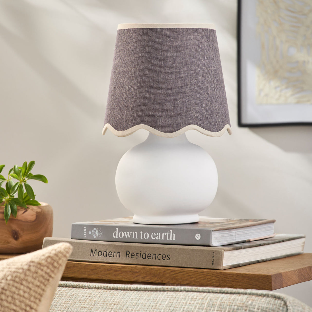 Modern European furniture - Glazed Ceramic Raffia Table Lamp - www.oroa.com | Oroa.com