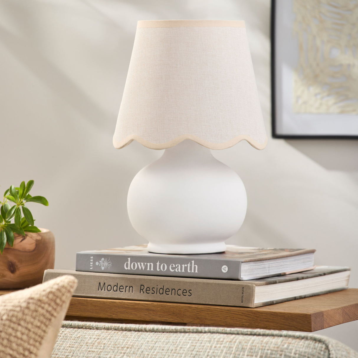 Modern European furniture - Glazed Ceramic Raffia Table Lamp - www.oroa.com | Oroa.com