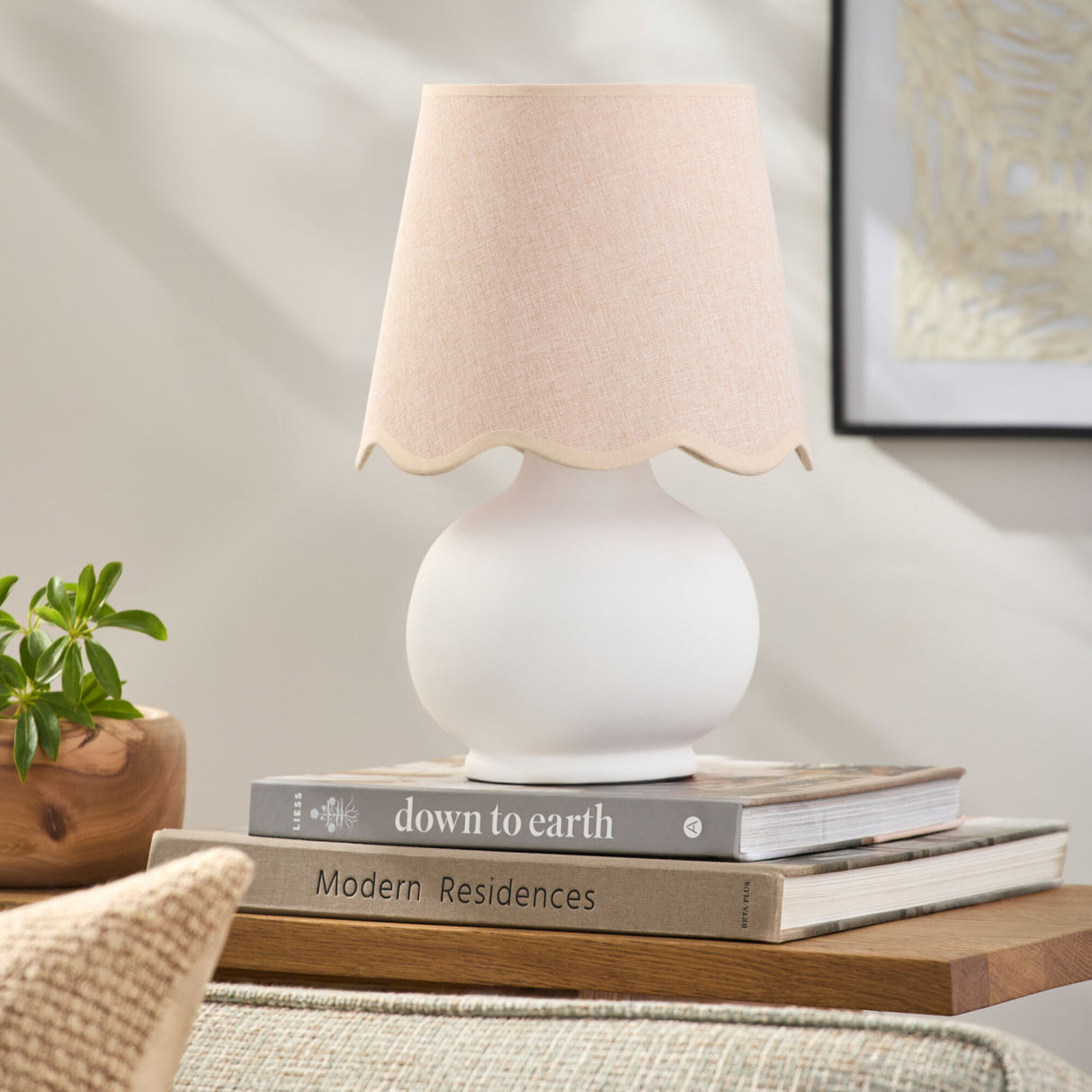 Modern European furniture - Glazed Ceramic Raffia Table Lamp - www.oroa.com | Oroa.com