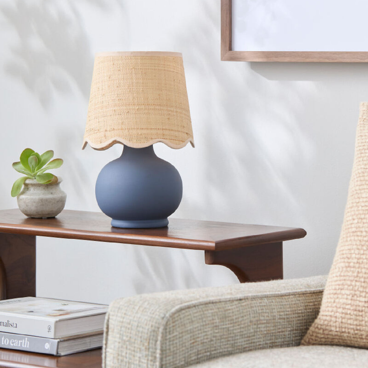 Modern European furniture - Beige Raffia Accent Table Lamp - www.oroa.com | Oroa.com