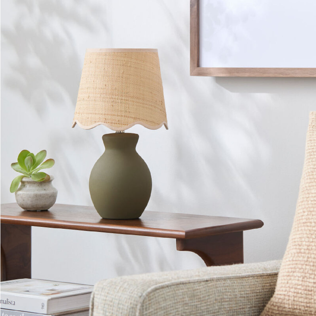 Modern European furniture - Scalloped Edge Accent Table Lamp - www.oroa.com | Oroa.com