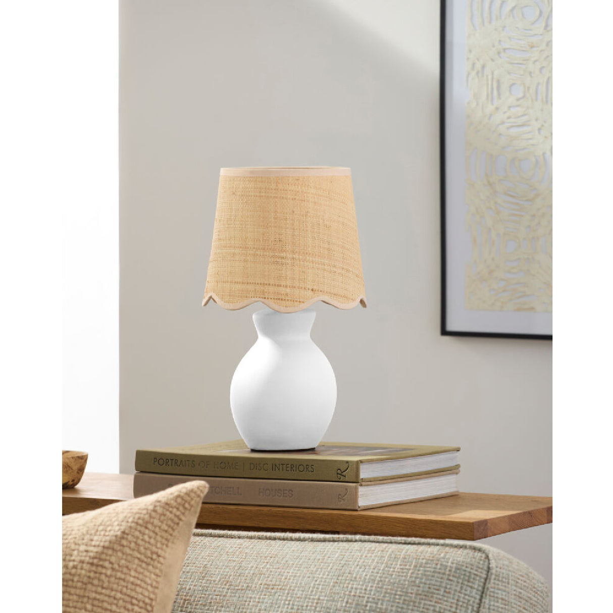 Modern European furniture - Scalloped Edge Accent Table Lamp - www.oroa.com | Oroa.com