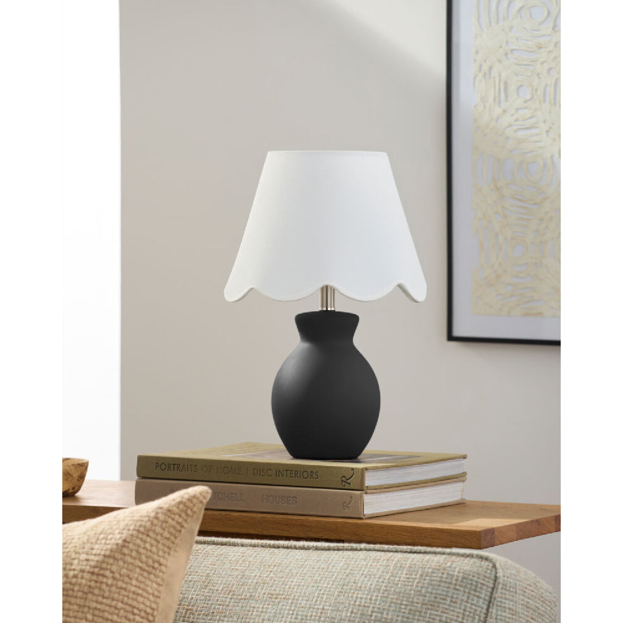 Modern European furniture - Scalloped Edge Accent Table Lamp - www.oroa.com | Oroa.com