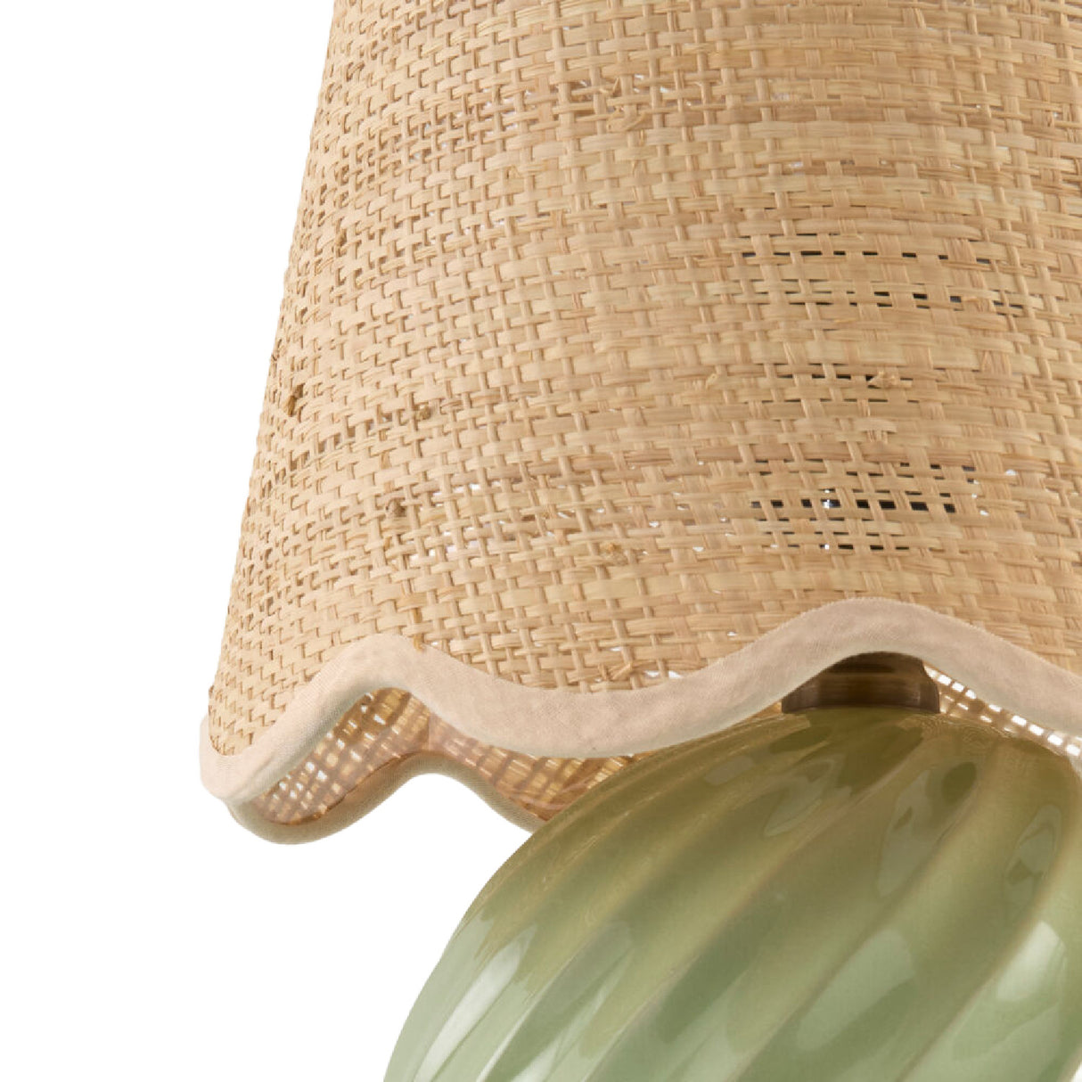 Modern European furniture - Round Glazed Ceramic Table Lamp - www.oroa.com | Oroa.com