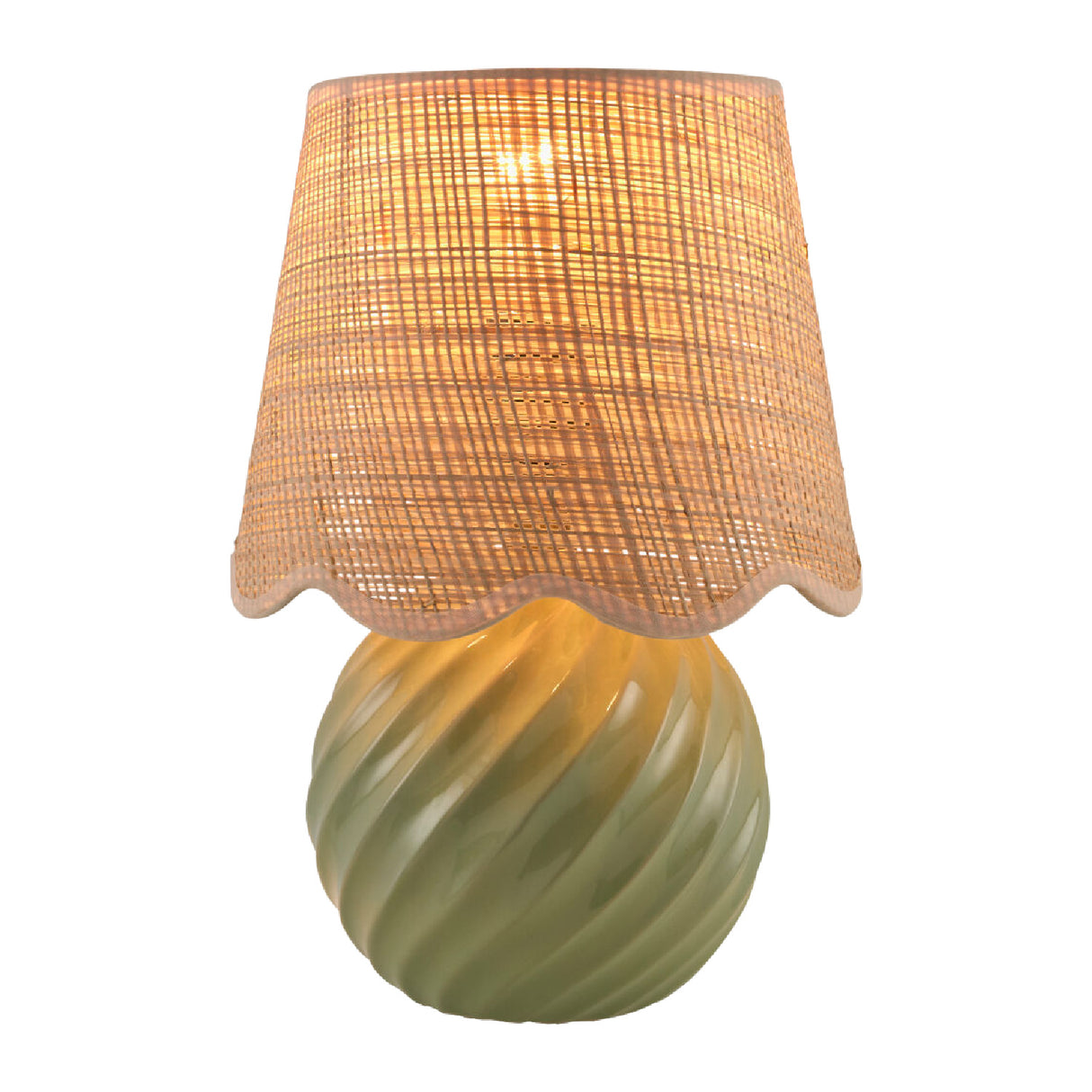 Modern European furniture - Round Glazed Ceramic Table Lamp - www.oroa.com | Oroa.com