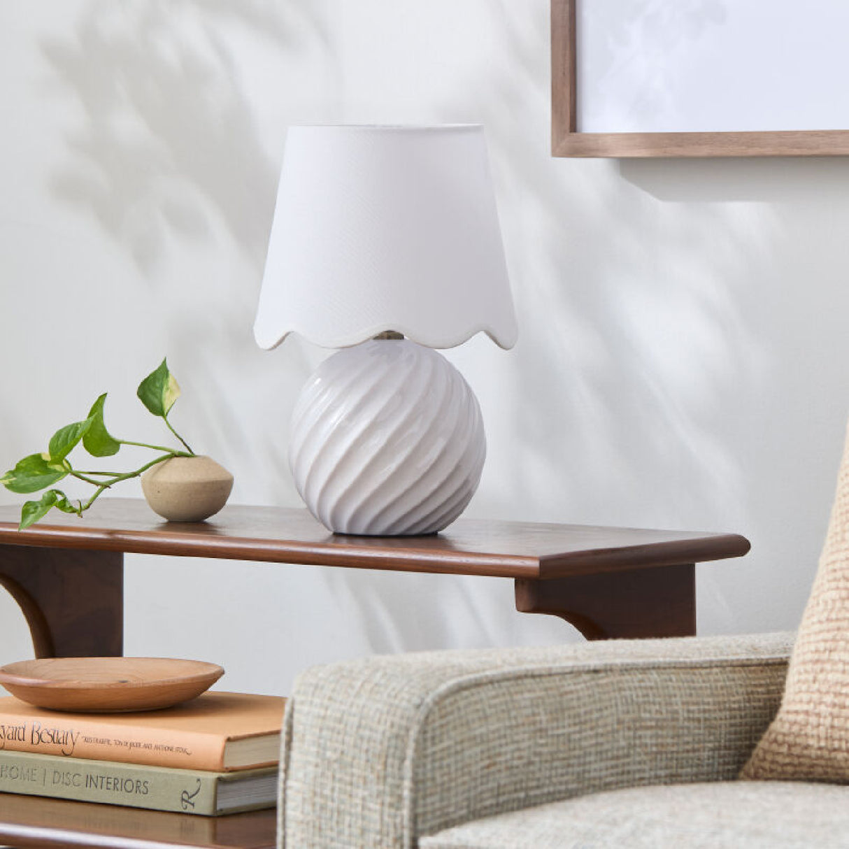 Modern European furniture - Round Glazed Ceramic Table Lamp - www.oroa.com | Oroa.com