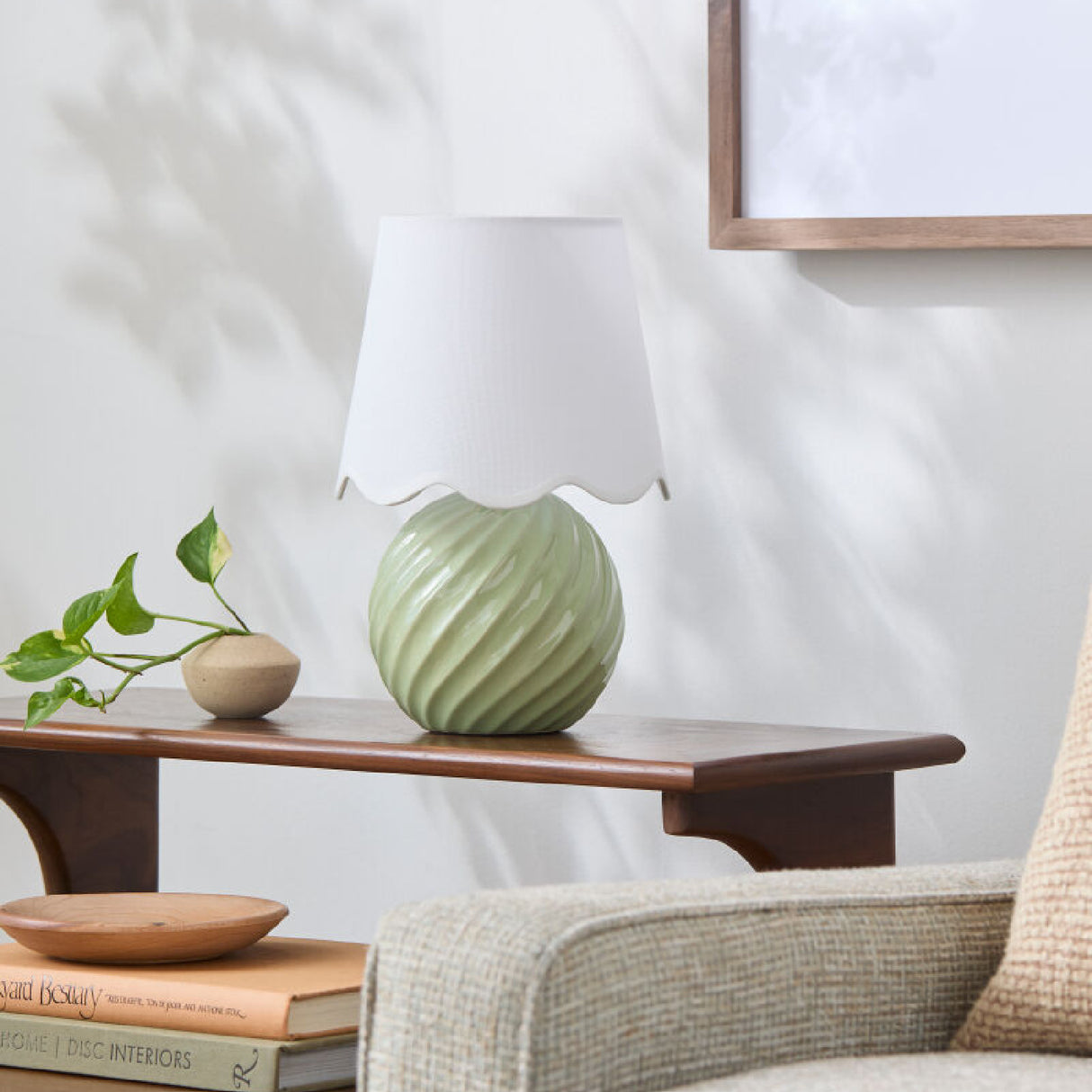 Modern European furniture - Round Glazed Ceramic Table Lamp - www.oroa.com | Oroa.com