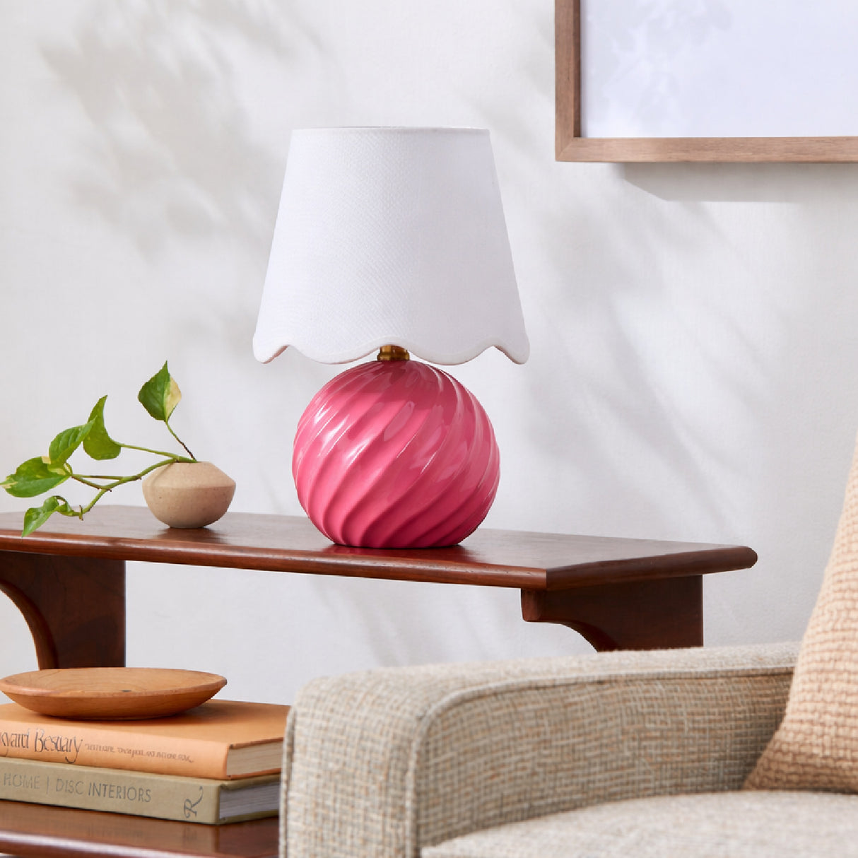 Modern European furniture - Round Glazed Ceramic Table Lamp - www.oroa.com | Oroa.com