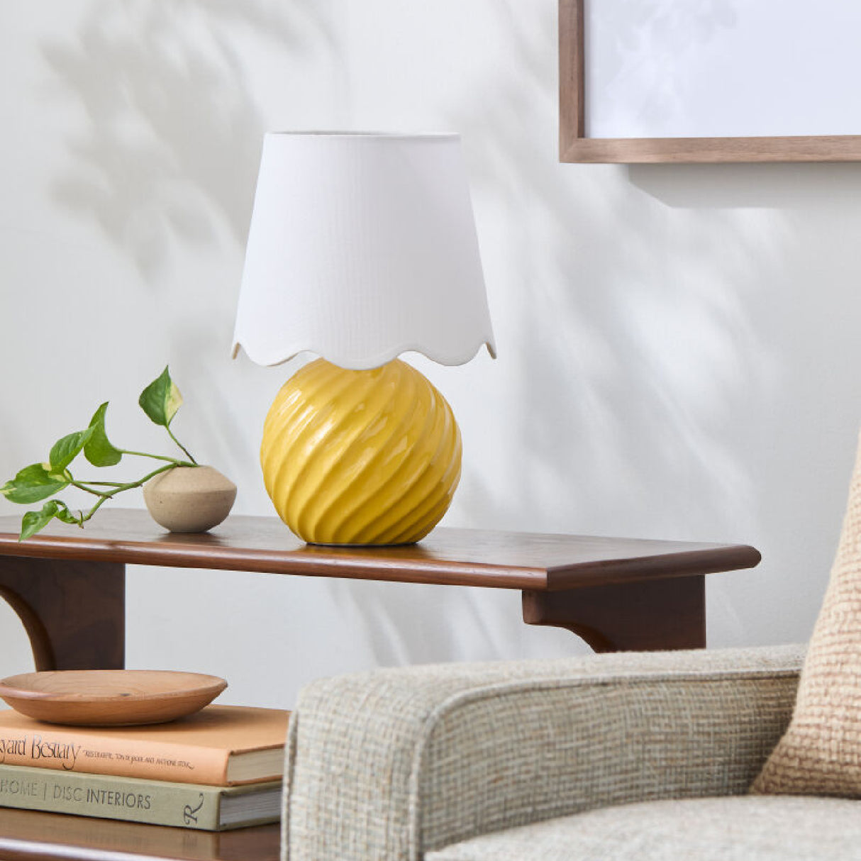 Modern European furniture - Round Glazed Ceramic Table Lamp - www.oroa.com | Oroa.com
