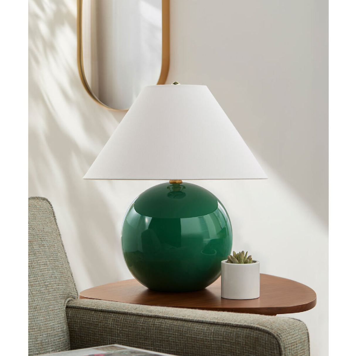 Modern European furniture - White Empire Fabric Table Lamp - www.oroa.com | Oroa.com