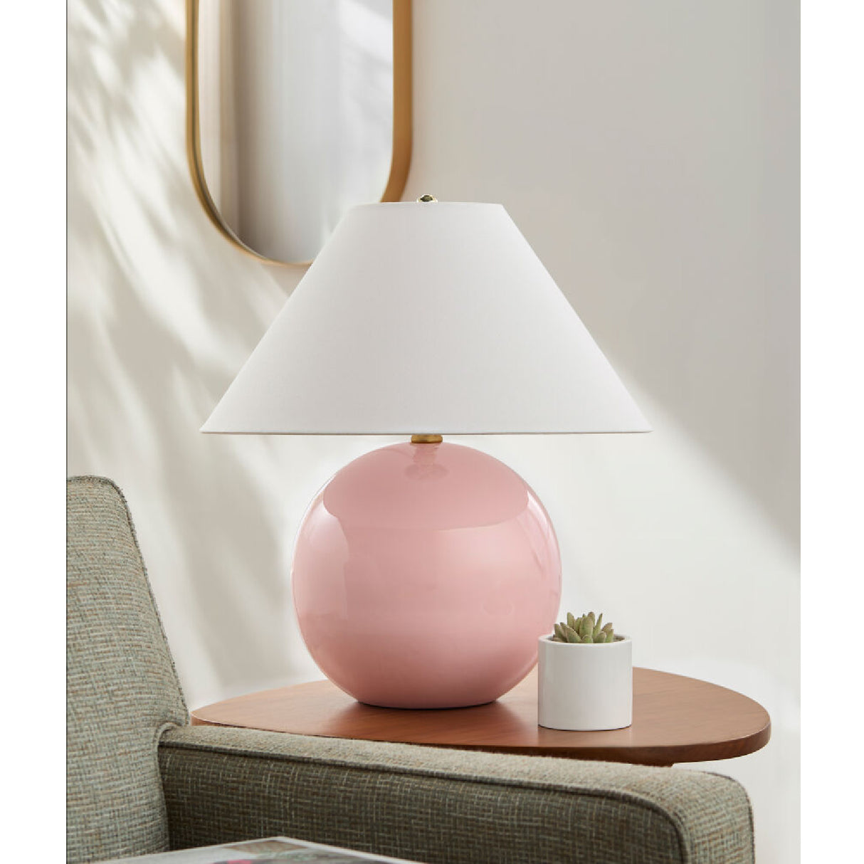 Modern European furniture - White Empire Fabric Table Lamp - www.oroa.com | Oroa.com