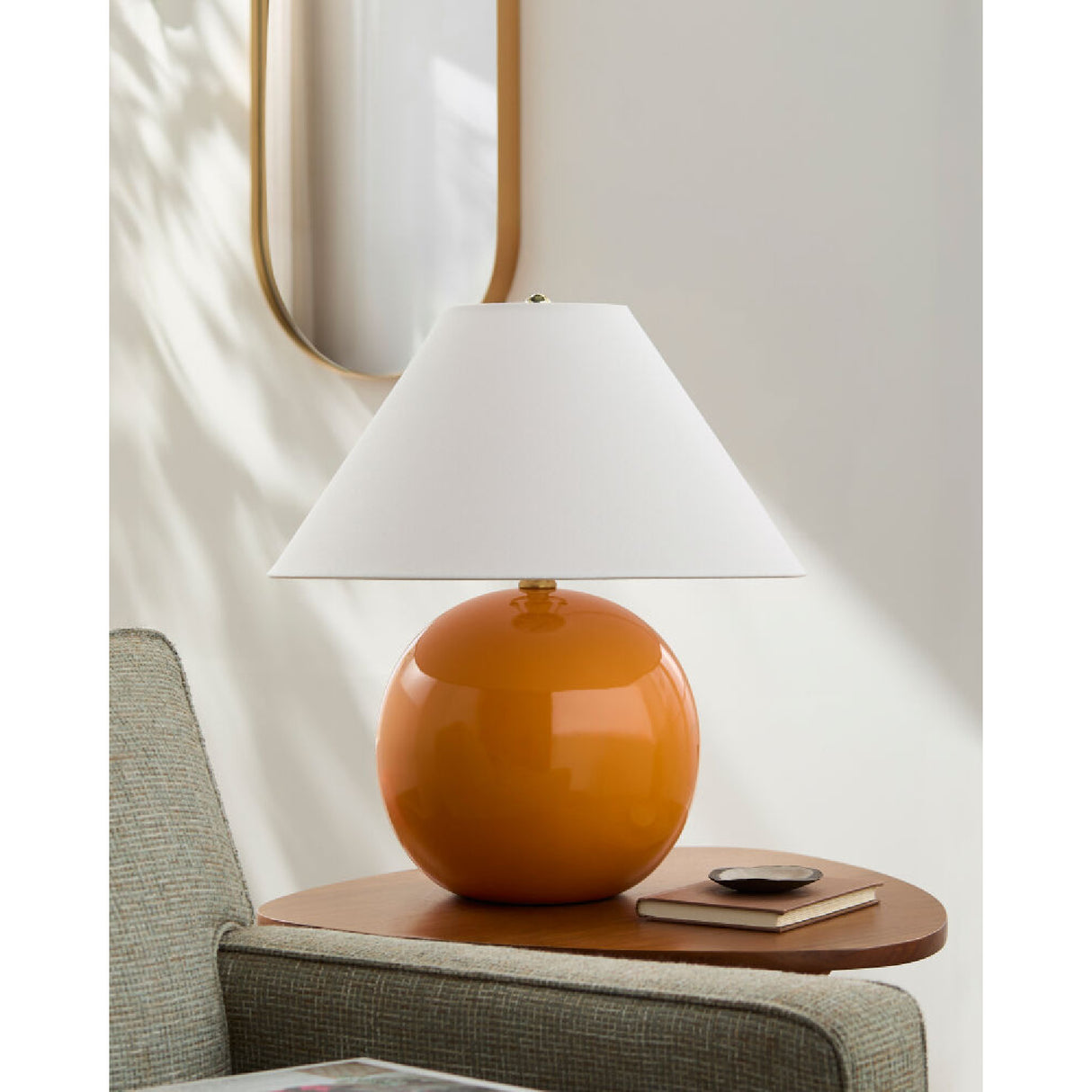 Modern European furniture - White Empire Fabric Table Lamp - www.oroa.com | Oroa.com