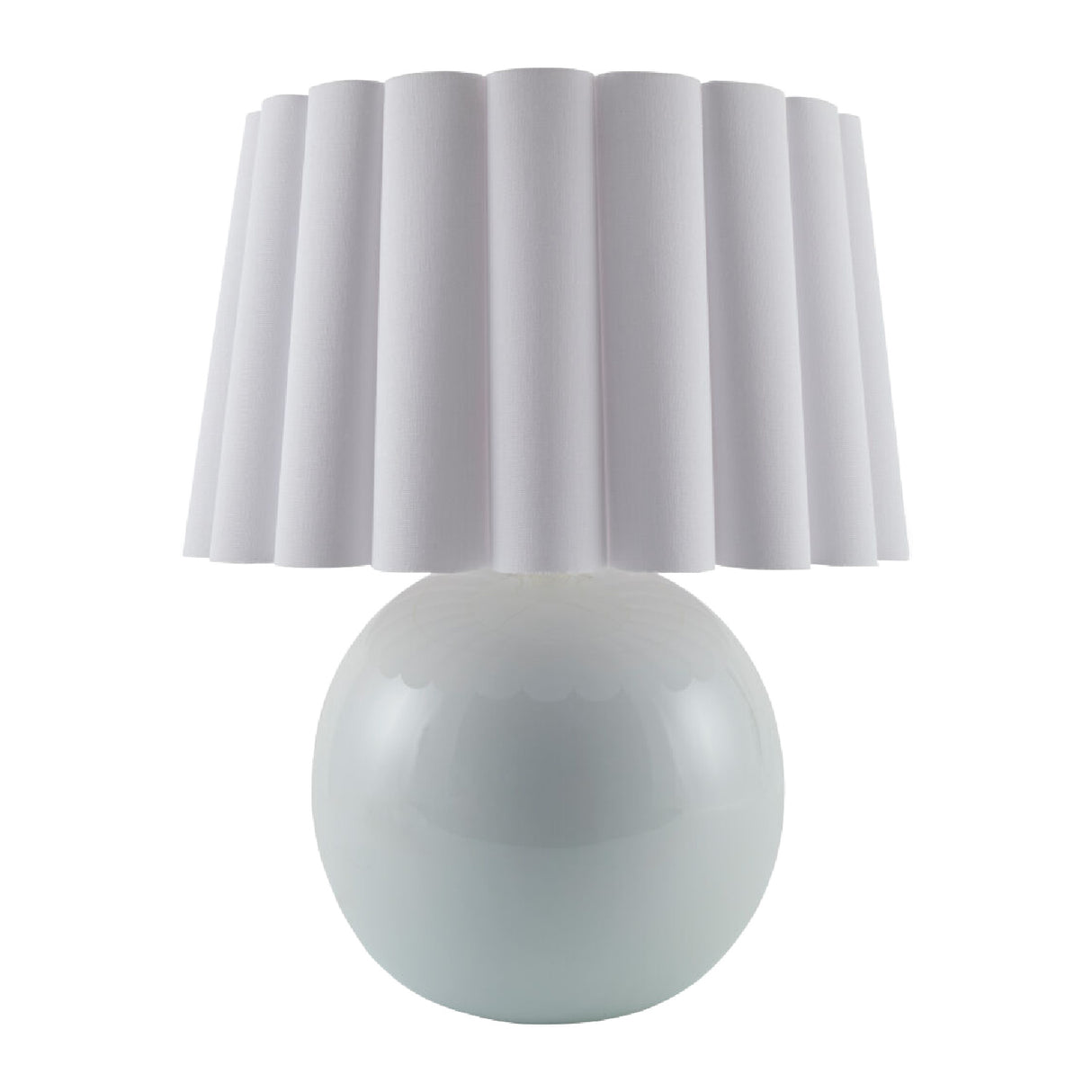 Modern European furniture - Scalloped White Fabric Table Lamp - www.oroa.com | Oroa.com