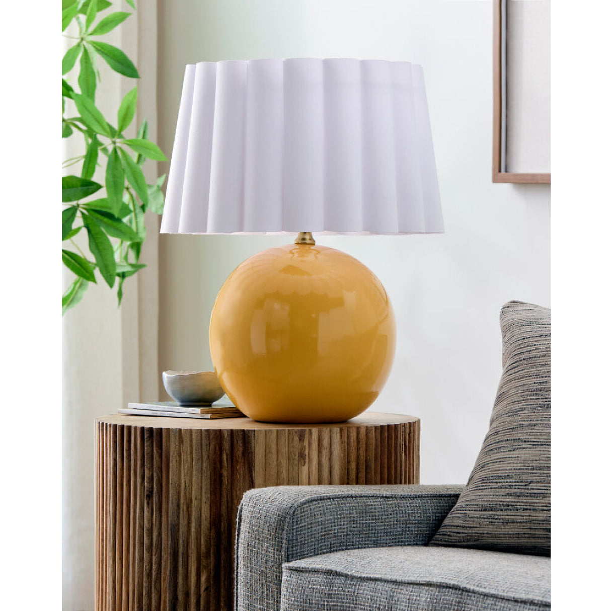 Modern European furniture - Scalloped White Fabric Table Lamp - www.oroa.com | Oroa.com