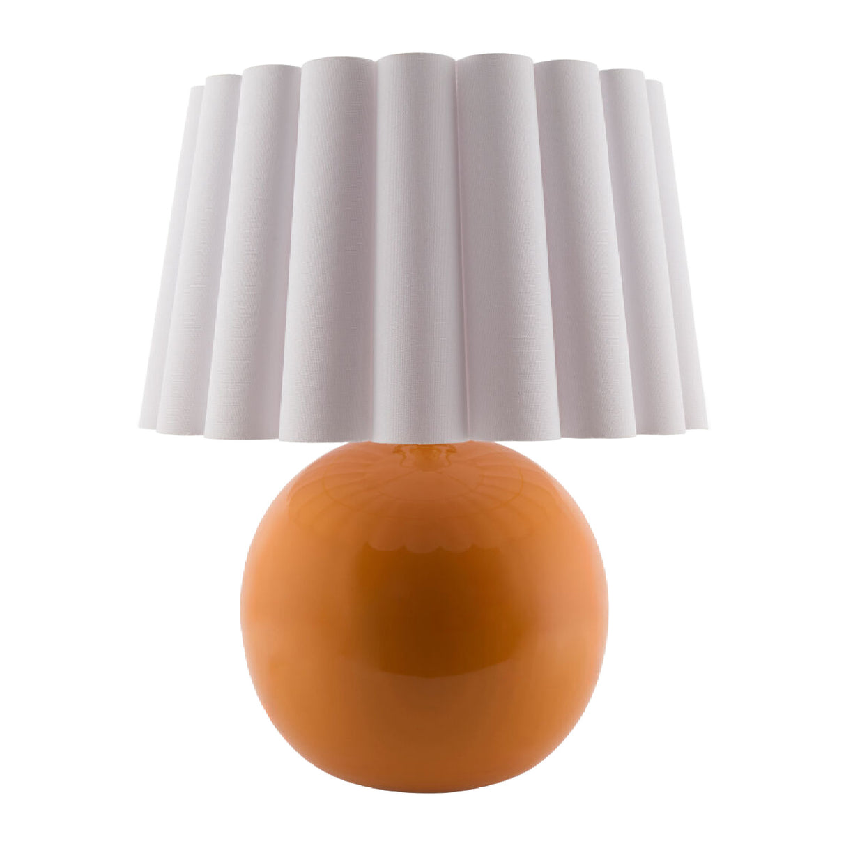 Modern European furniture - Scalloped White Fabric Table Lamp - www.oroa.com | Oroa.com