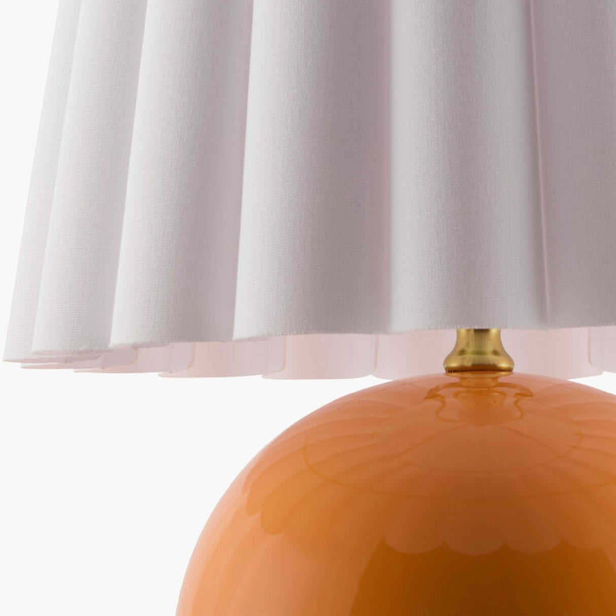 Modern European furniture - Scalloped White Fabric Table Lamp - www.oroa.com | Oroa.com