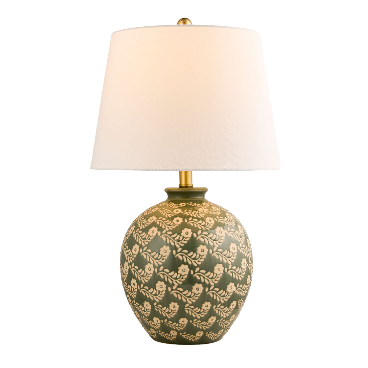 Modern European furniture - Green Ceramics Floral Table Lamp - www.oroa.com | Oroa.com